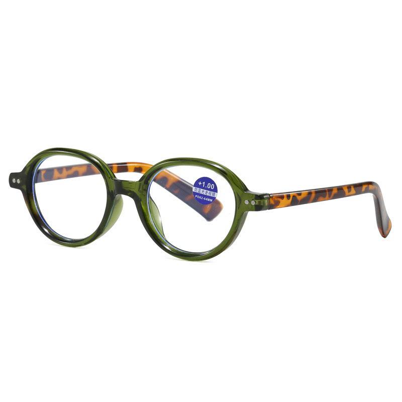 Korean Retro Oval Anti-Blue Light Glasses for Women: High-End Natural Look
