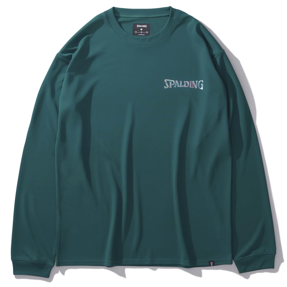

Spalding SMT24177 Long Sleeve T-Shirt with Hologram Wordmark and Spikes, Size M