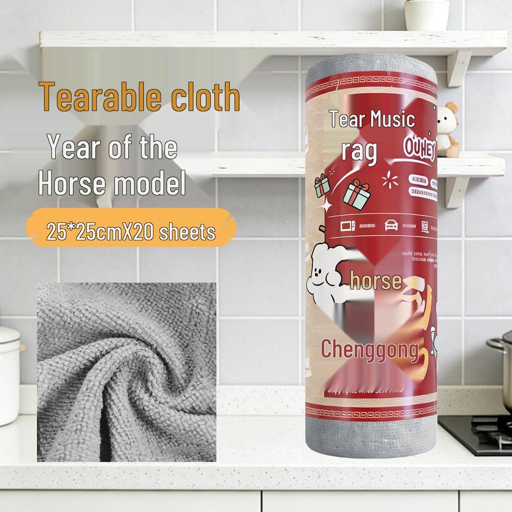 Thick Tearable Kitchen Towels - Absorbent & Easy-to-Clean Dishwashing Wipes