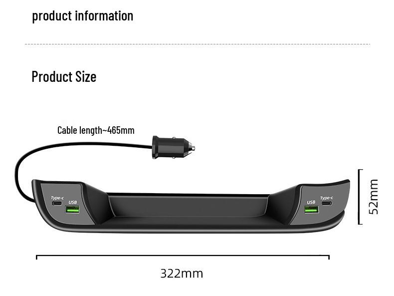 21-23 Highlander/Crown Land Cruiser USB Charger: Smart Fast Charge Expansion.