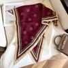 Fashion Lightweight Imitated Silk Triangular Neck Scarf For Women Daily Wear