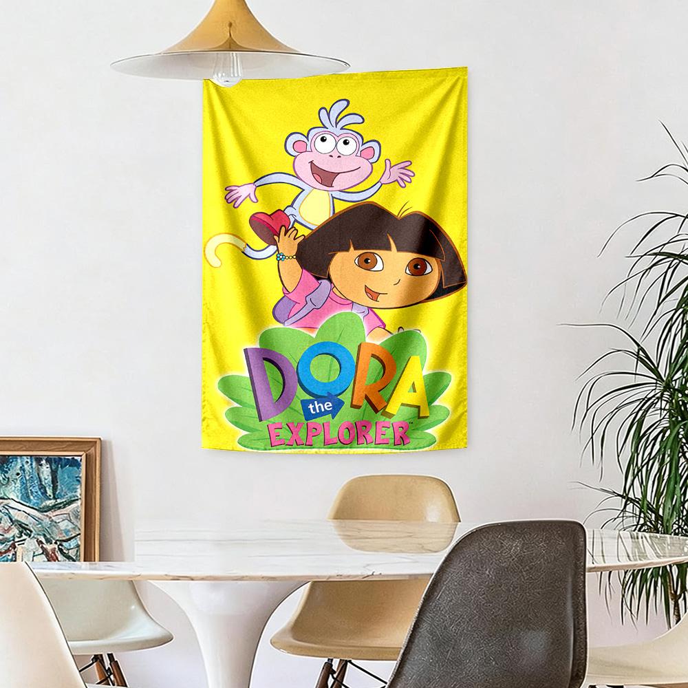 Dora Explorer Wall Decor Tapestry Art For Pet Memorial Birthdaywedding Party Backdrop Family Gift