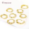 Women's Earring Hoops 18K Gold Plated Round Twist Earring Female Jewelry Accessories Small Ring Earrings