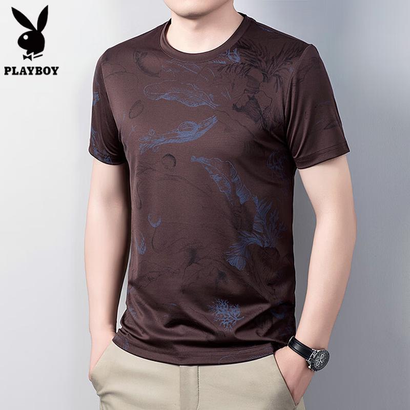 

Playboy Men s Printed Silk Blend Cool T-Shirt 3XL