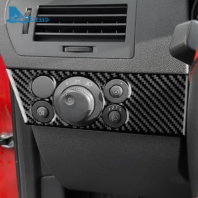 Real Soft Carbon Fiber Sticker For Vauxhall Opel Astra H MK5 2004 2005 2006 2007 2008 2009 2010 Car Driver Headlight Switch Trim