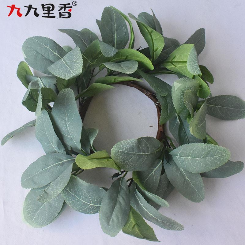 American Imitation Wreath Candle Wreath Eucalyptus Wreath Boxwood Wreath Table Party Decoration Wreath