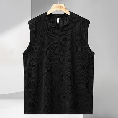 Plus Size 4XL-11XL Oversized Black Sleeveless T-shirt for Men Summer Tops Casual Tee Summer Men Clothes