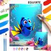 Dory Finding Nemo Oil Paint Hand Painting Art Kit. Home Decor Gift