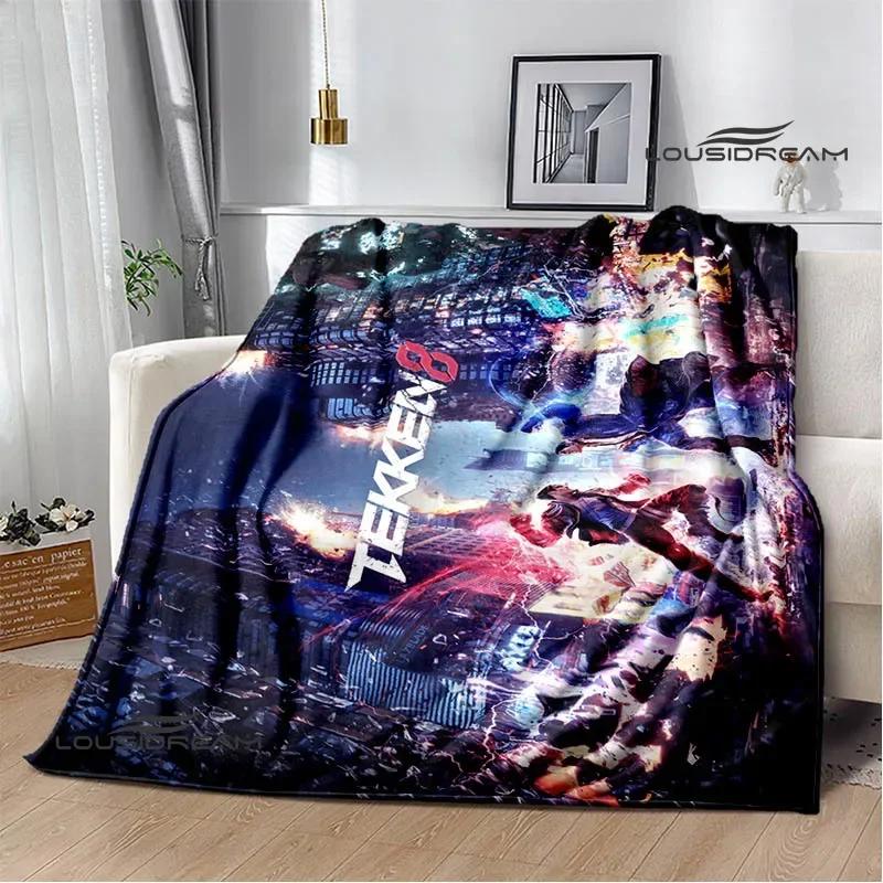 3D game tekken8 Printed blankets picnic blanket Warm blankets Flannel Soft Cozy Blanket Home travel blanket Birthday Gift