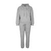 Europäischer & Amerikanischer Damen Einfarbiger Hoodie Zweiteiliger Plus Samt Laufanzug - Herbst/Winter Sportbekleidung