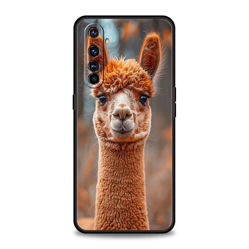 Kawaii Alpaca lovely Phone Case For Realme 12 11 10 9 8 5G 7 6 GT5 GT3 GT2 Pro Plus C21 C11 C25 C35 GT Neo 2 3 3T 5 Soft Cover