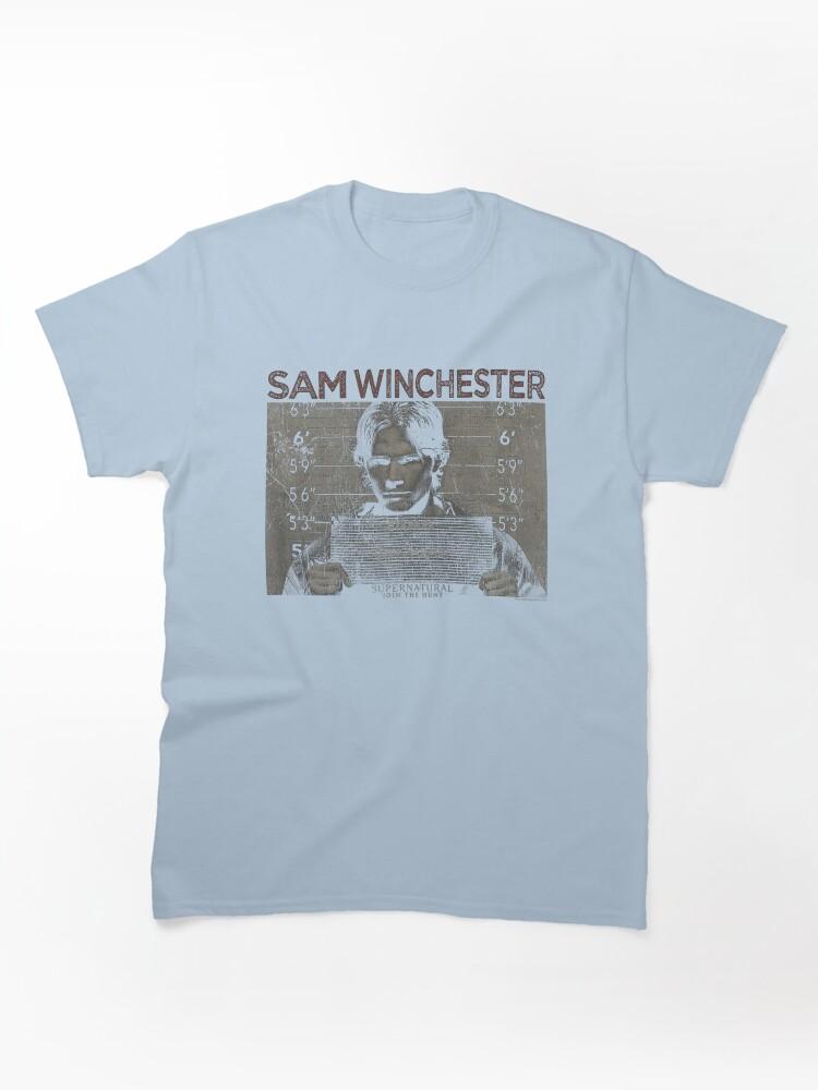 City Hunter Supernatural Sam Winchester Mugshot Portrait Design Classic Unisex T-Shirt