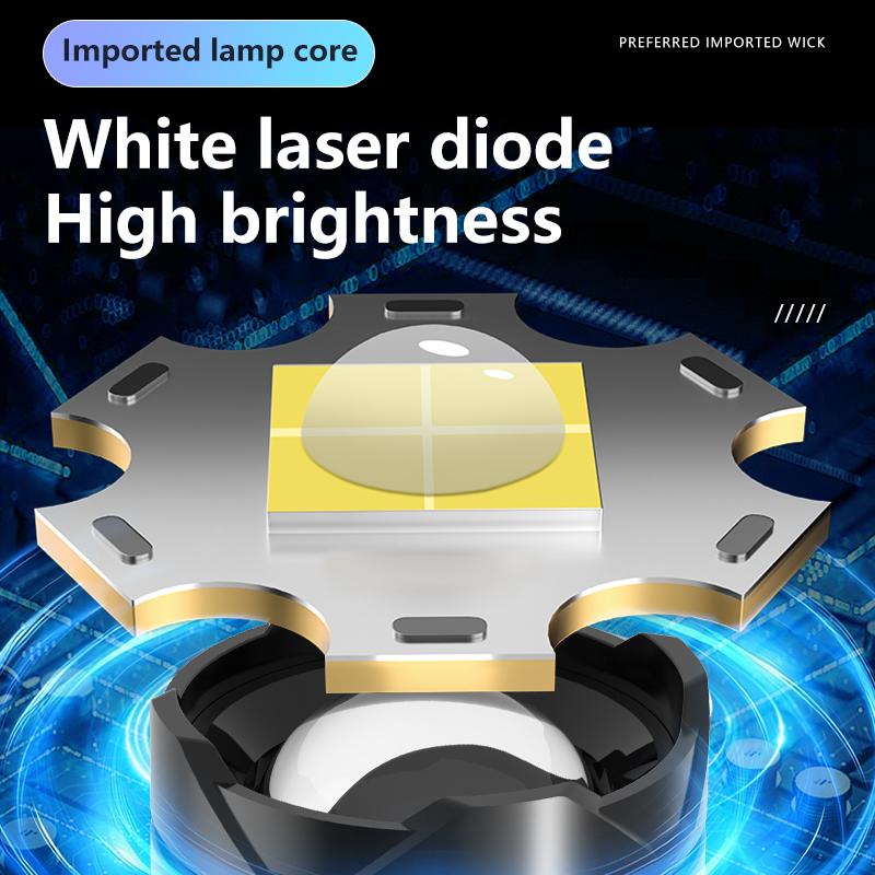 High Power  LED Flashlights Built-in battery USB Rechargeable Strong Hand Light Multifunctional Torch Lamp For Emergency Camping