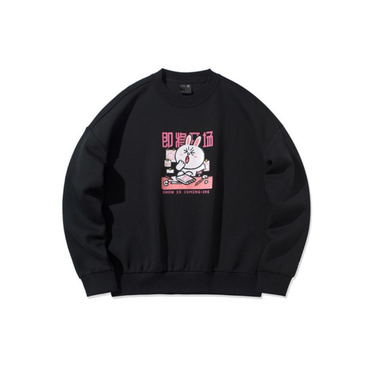 Толстовка Li Ning x LINE FRIENDS Унисекс Черная AWDQB10-3 L