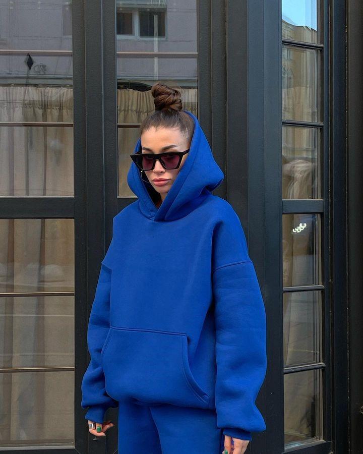 2024 Autumn Women's Plus Size European & American Sports Set - Casual Two-Piece Hoodie