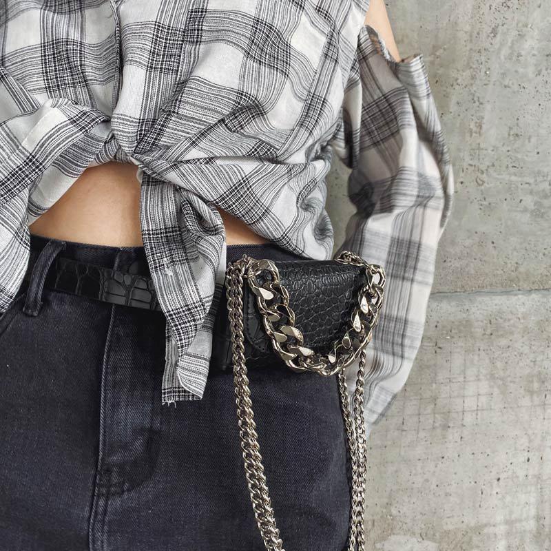 bum bag with chain