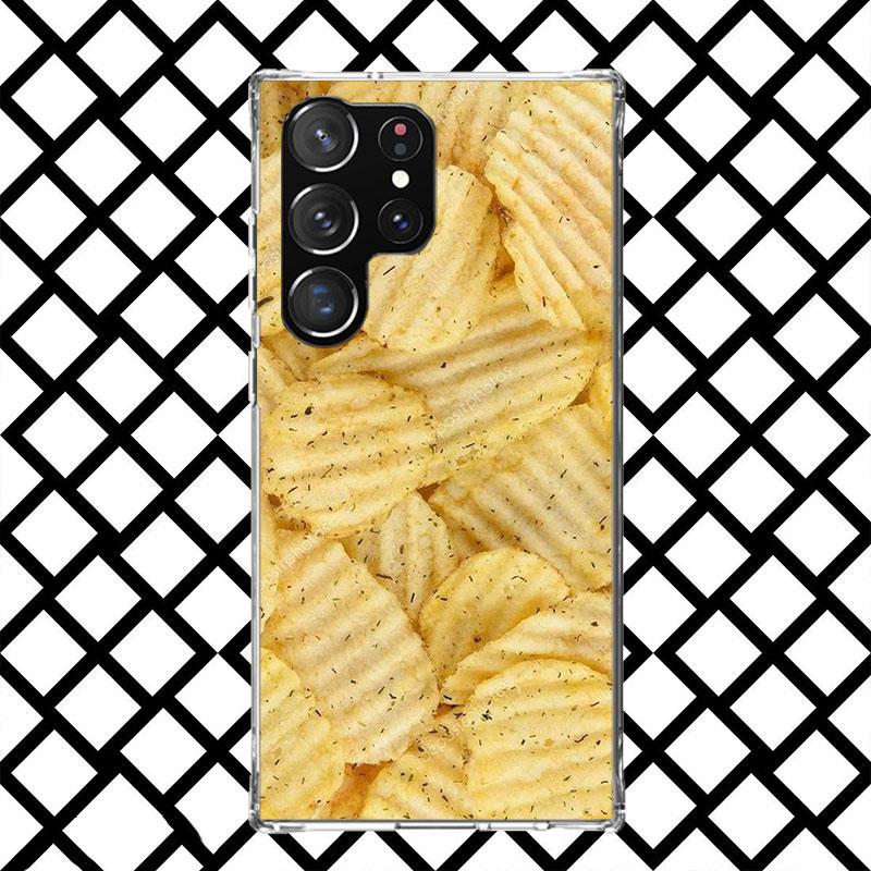 French Fries Burger Pizza Phone Case for Samsung Galaxy S26 S25 Edge S24 S23 Ultra S22 Plus S21 FE S20 + Soft Cover Print Fundas