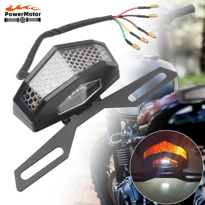 Motorcycle Tail Light LED Brake Light Stop Turn Signal 12v for Honda Harley Yamaha Rear Flashing Cafe Racer Motor Bike Universal