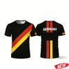Fashion Germany Flag Graphic T Shirt Men Trendy 3D Printed Football Jersey Cool Streetwear Short Sleeve Oversized Tee Shirts
