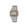 CASIO Custom Collection Electronic Movement Leather Strap Watch Men's Watches Yellow Watch Dial A158WEA-9 Watch5--