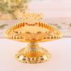 Fruit Plate with Handles Multifunctional Ornate Metal Platter Smooth for Hosts