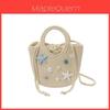 Grass Weave Handbag For Women Small Bucket Style Casual Summer Beach Accessory