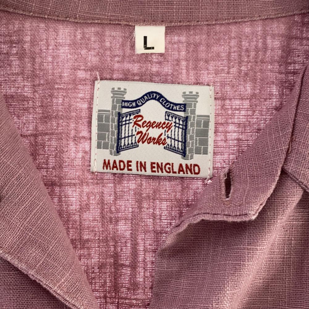 Regency Works British Linen Short Sleeve Shirt Long Dress L Purple Women Used