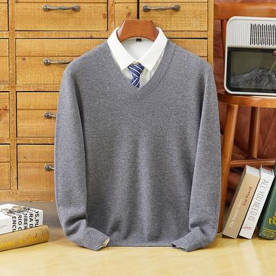 Pull à col rond 100% laine pour homme Yiliteng (YTMTST5314)
