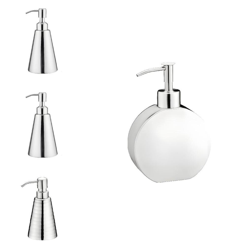Stainless Steel Soap Dispenser Pump With Hand Press For Bathroom Storage