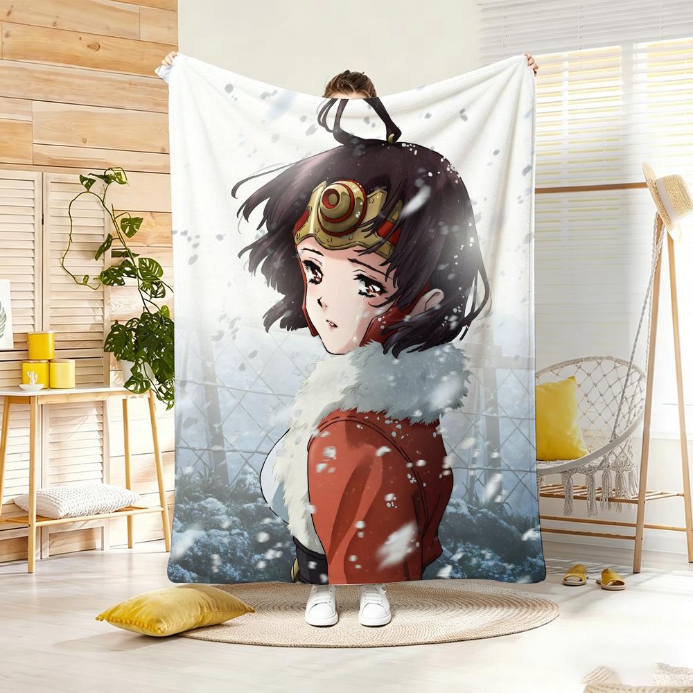 Anime K-KabaneriA of the IronA Fortress Throw Soft Warm Throw Blanket for Bedroom Living Room Bed Travel Camping Picnic Gift