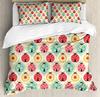 Ladybugs Bedding Set For Bedroom Bed Home Traditional Polka Dots Background Abstract Cute Duvet Cover Quilt Cover And Pillowcase