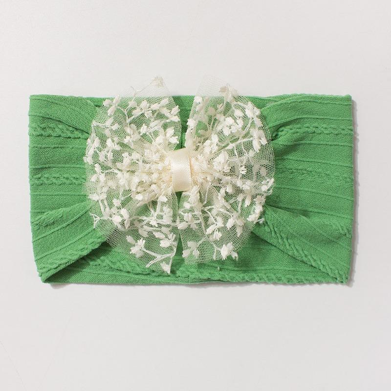 New Jacquard Baby Elastic Headband, Cute Lace Bow Children's Headscarf, Thin Baby Headband