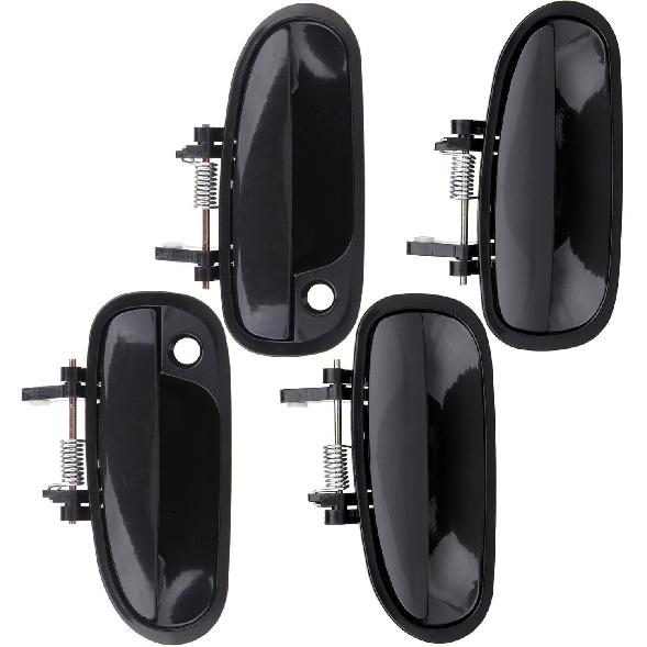 ECCPP Exterior Door Handle 1996-2000 for Honda for Civic Outer Replacement Front Rear Driver Left Passenger Right 4pcs Black