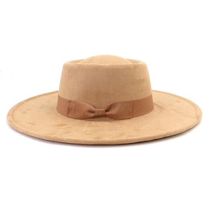 

JYL TS DIY Minimalist Hat Unisex European Classic Jazz Vintage Hat Felt Khaki_M(56-58cm） ультра-розовый