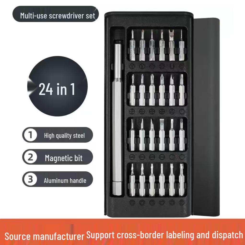 24-in-1 Multifunctional Screwdriver Set for Mobile Phones, Computers, and Glasses Repair Plastic Pen Style 24-in-1