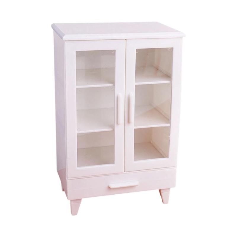 Mini Cabinet Model Dollhouses Accessories For Bedroom Kitchen Living Room Tiny House Decoration