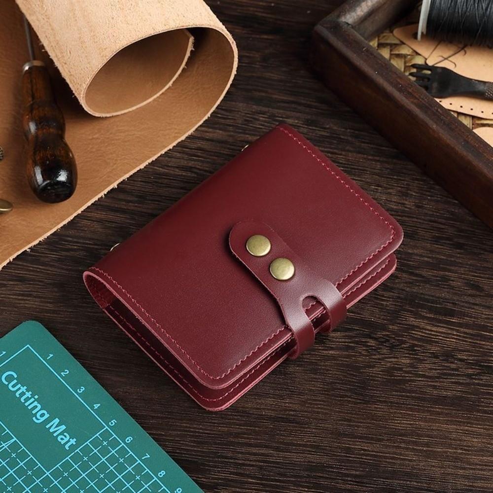 

Fashion High-capacity Card Case PU Leather Unisex Business Card Holder 30 Bits Card Bag Women вина червоного кольору