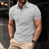 Short Sleeve POLO Shirt Button Solid Color Men's Sweatshirt
