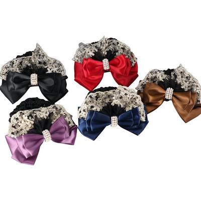 Spitze Mode Haarspange Haaraccessoires Professionelle Dame Flugbegleiterin Schleife Haarnetz Haarklammern Haarspange Spitzenschleife