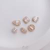 14K Gold-Filled Zircon Spacer Beads: Square, Round, Marquise, and Teardrop Shapes for DIY Jewelry