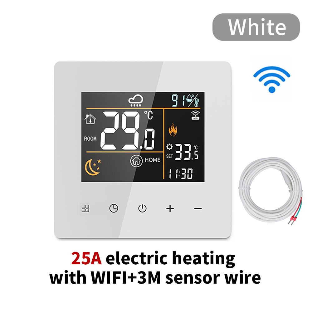 Warm Floor Thermostat Tuya WiFi 3A 16A 25A Electric Gas Boiler Water Heating Temperature Controller Intelligent Accessories