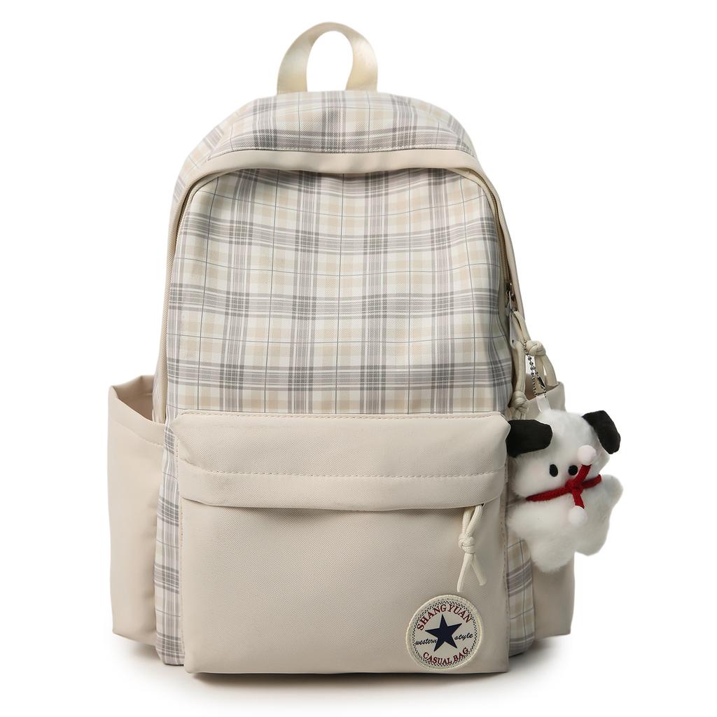 Schoolbag Korean Version Fashion Women's Casual Backpack Girl Junior High School Girl High School Student Schoolbag Japanese Versatile Ins Backpack