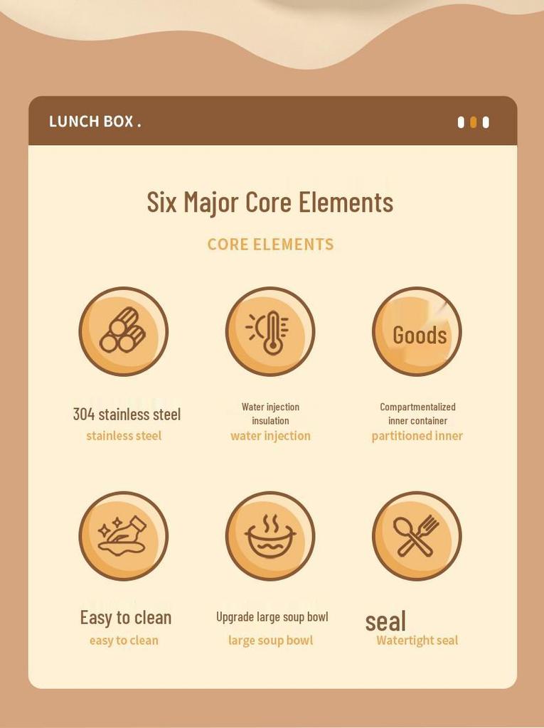 304 Stainless Steel Insulated Lunch Box with Lid, Large Capacity for Adults, Office & Student Use, Microwave Safe Bento Box