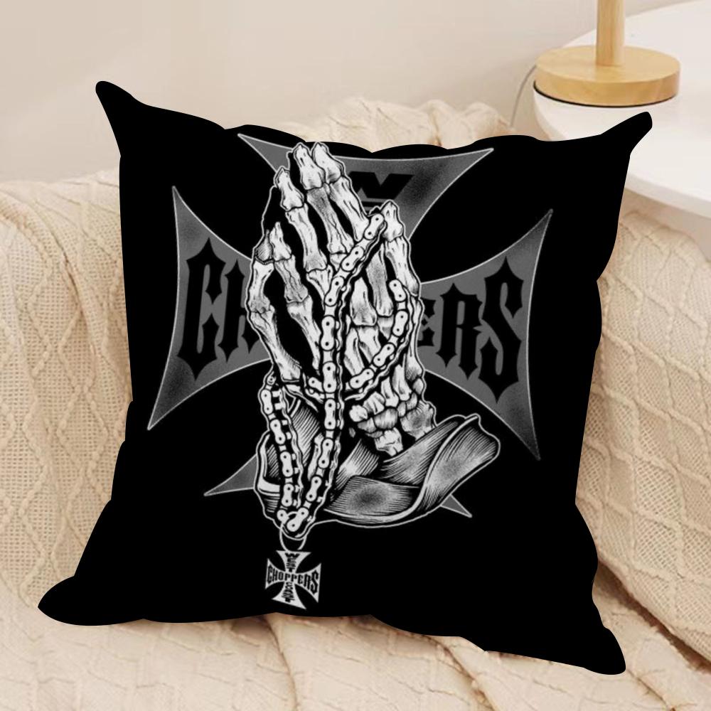 CChoppers WWest CCoast Cushion Cover Silky Short Plush DoubleSided Printed Pillow Case for Sofa All Seasons Home Decor Gift