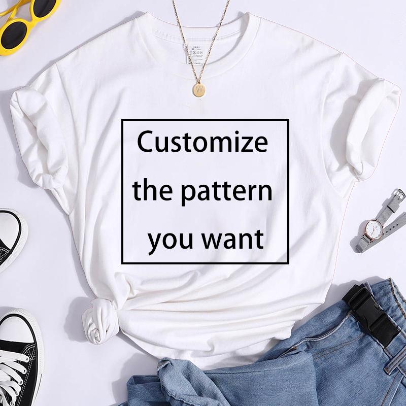 2024 Fashion Customized TShirts Women Men Harajuku Vneck Tshirt Summer Short Sleeve Tops Tees DIY Graphics Unisex Shirts