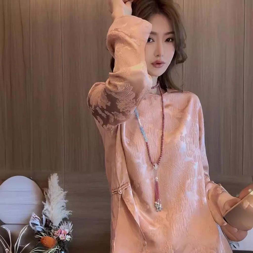 2024 Spring Women's Tang Suit Vest Set: Chinese Style Pan Buckle Two-Piece Outerwear