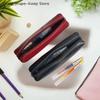 Simple PU Leather Pencil Case Small Portable Makeup Brush Storage Bag Large Capacity Stationery Box for Students School Supplies