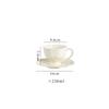 Ceramic Relief Teapot Afternoon Tea Cup Dish Set Household Dessert Plate Snack Plate High Leg Cake Plate Tea Set Household Goods