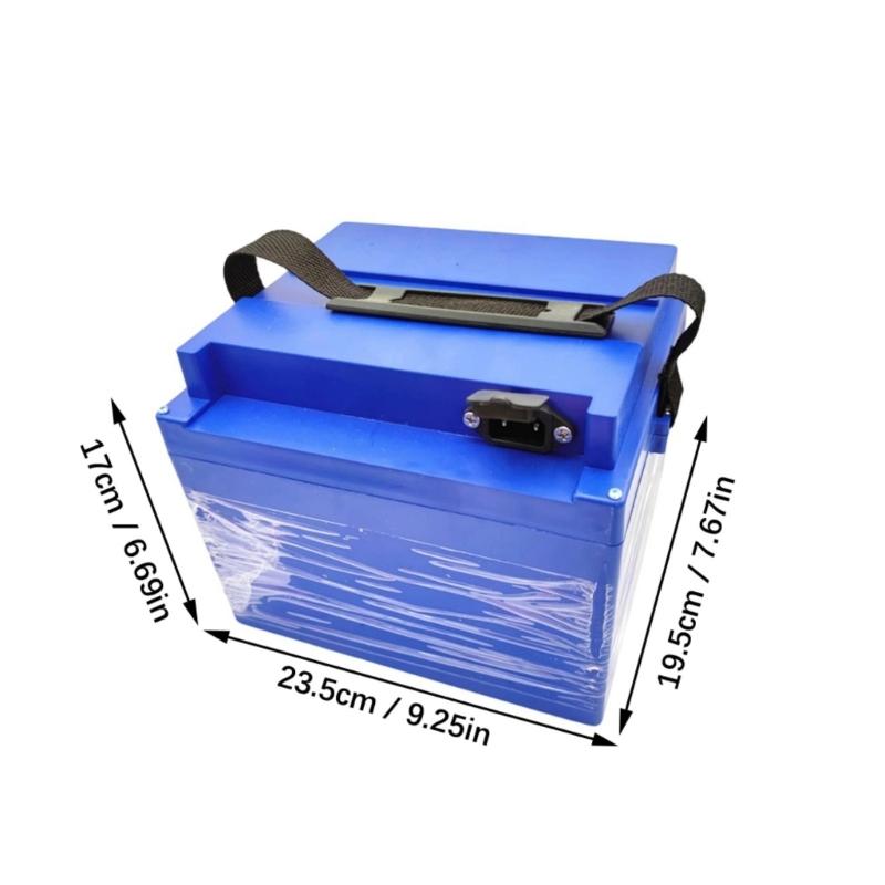 Portable Ebike Battery Case 12V 24V 36V 48V 60V Rechargeable Electric Bike Battery Box for DIY Projects Outdoor Use