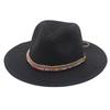 New summer ethnic style Panama straw hat colorful bead accessories dance performance beach sunshade top hat